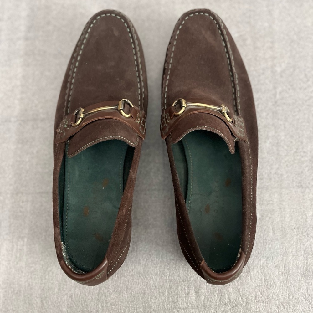 [US10]Ted Baker CALEP Brown Suede leather mens moccasins Loafers Slip On
